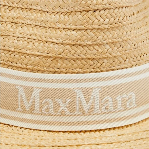 MaxMara Beige Chiffon Hat